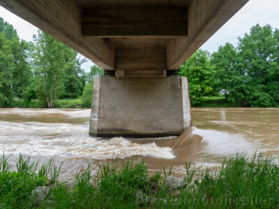 Buger Brücke Hochwasser