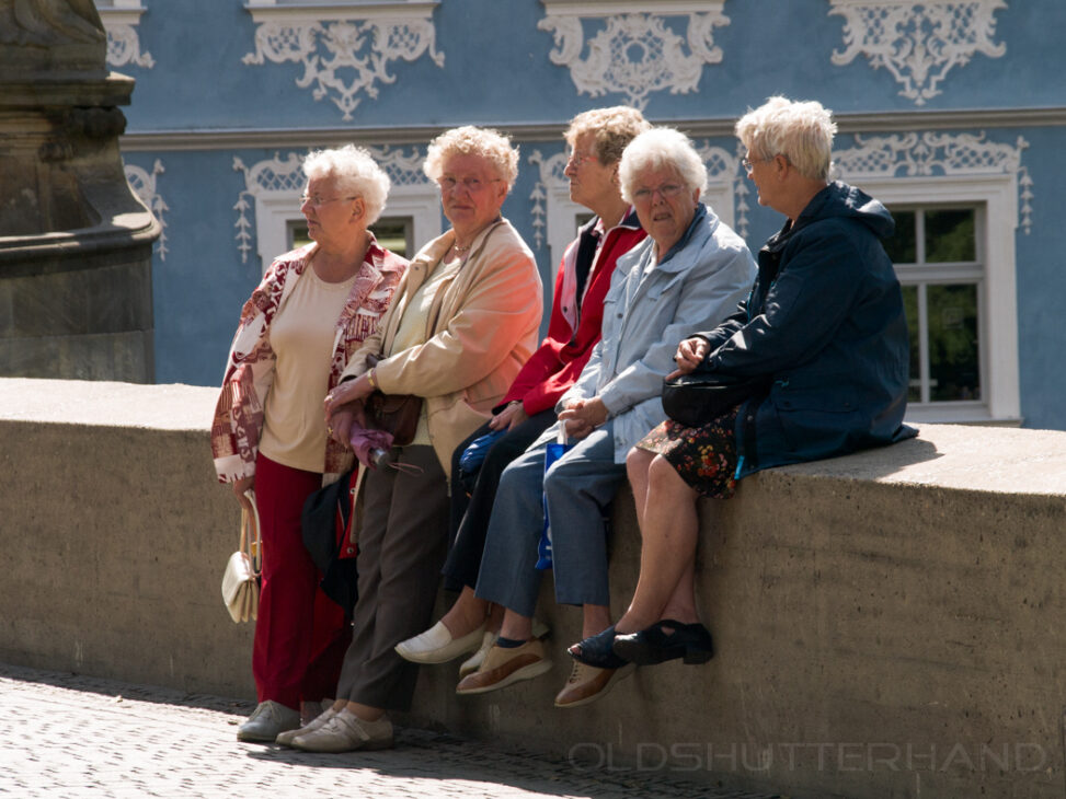 Untere Brücke Bamberg mit Damen