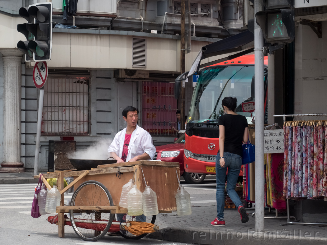 Straßenhändler in Schanghai