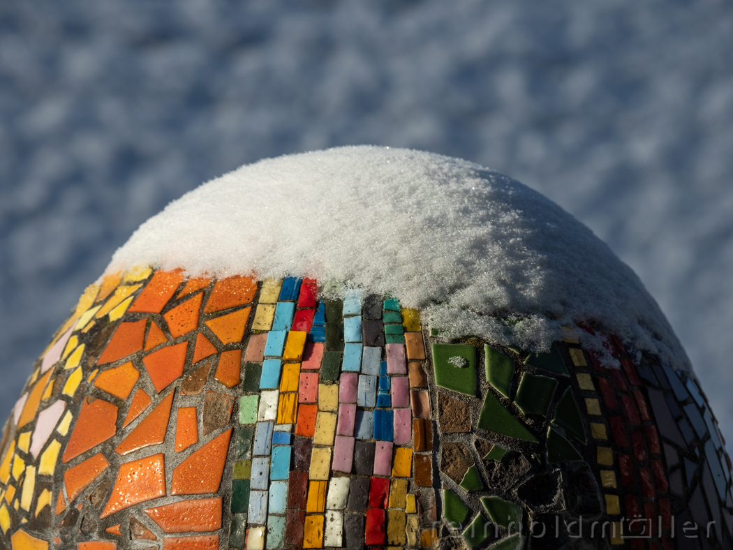 Schneebedecktes Mosaik